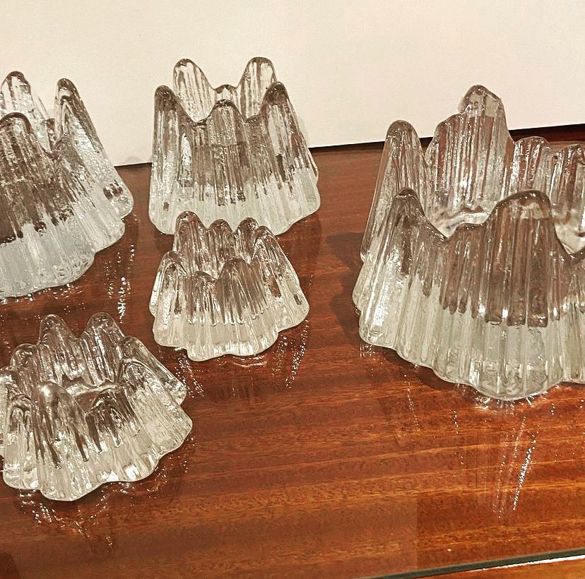 Glaslyktor Nybro glasbruk av Rune Strand Volcano. 5 cm hög