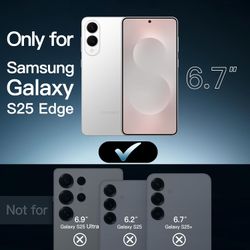 Samsung S25 Edge Matt Svart Skal