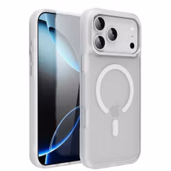 iPhone 17 Pro Frostat Silver MagSafe Skal – Stöttåligt & Trådlös Laddning