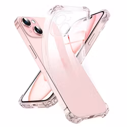 iPhone 15 Transparent Skal Extra Stöttåligt Extra Kameraskydd