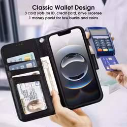 iPhone 17E Plånboksfodral - Svart