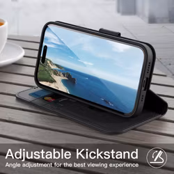 iPhone 15 Pro Max Plånboksfodral - Svart