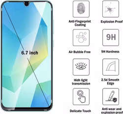 2-Pack Skärmskydd i Härdat Glas till Samsung A18