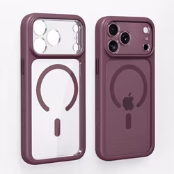 iPhone 18 Pro MagSafe Skal – Slimmat, Stötsäkert & Kameraskydd (Burgundy)
