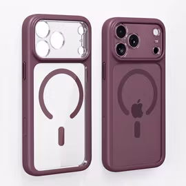 iPhone 18 Pro MagSafe Skal – Slimmat, Stötsäkert & Kameraskydd (Burgundy)
