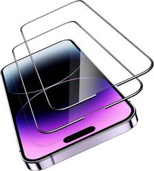2-Pack iPhone 14 Pro Heltäckande Skärmskydd Glas