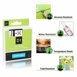 Dymo Ersättningkasset Rulle S0720530 | 45013 | svart text - vit tejp