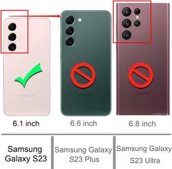 Samsung S23 Transparent Skal med Korthållare