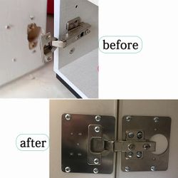 Reparationsplatta för gångjärn 9x9 cm rostfritt stål