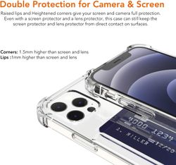 iPhone 7 / 8 Plus Transparent iPhone Skal med Korthållare