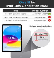 iPad 10.9 2022 Generation Fodral Vikbart Svart