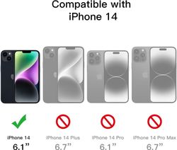 iPhone 14 Svart Matt Hårt Skal