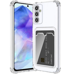 Samsung A15 Transparent Skal med Korthållare
