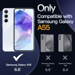 Samsung A55 Transparent Skal med Korthållare