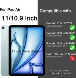 iPad Air 11'' Inch 2024 Svart Vikbart Fodral