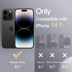 iPhone 14 Pro Matt Svart Skal