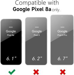 Google Pixel 8A Matt Svart Skal