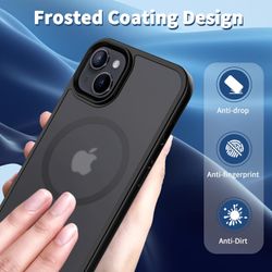 iPhone 13/14 Matt Svart Magsafe Skal