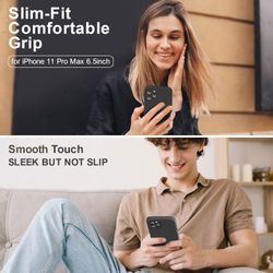 iPhone 11 Pro Max Matt Svart Skal - Extra Kamera Skydd