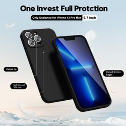 iPhone 13 Pro Max Matt Svart Skal - Extra Kamera Skydd