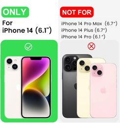 iPhone 14 Matt Svart Skal - Extra Kamera Skydd