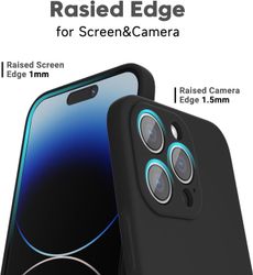 iPhone 14 Pro Matt Svart Skal - Extra Kamera Skydd