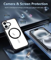 iPhone 16 Matt Svart Magsafe Skal