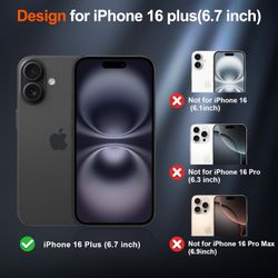 iPhone 16 Plus Matt Svart Magsafe Skal
