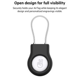 Låsbart AirTag Fodral med Nyckelring – Skyddande Hållare för Apple AirTag