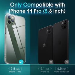 iPhone 11 Pro Transparent TPU Skal – Extra Kameraskydd