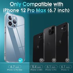 iPhone 12 Pro Max Transparent TPU Skal – Extra Kameraskydd
