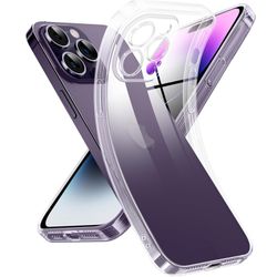 iPhone 14 Pro Transparent TPU Skal – Extra Kameraskydd