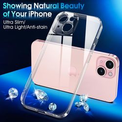 iPhone 15 Transparent TPU Skal – Extra Kameraskydd