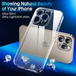 iPhone 15 Pro Transparent TPU Skal – Extra Kameraskydd