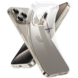 iPhone 15 Pro Transparent TPU Skal – Extra Kameraskydd