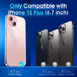 iPhone 15 Plus Transparent TPU Skal – Extra Kameraskydd