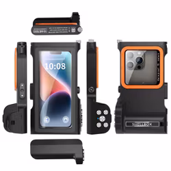 Vattentät Mobilskal Svart (IPX8) – Universal, Transparent Skydd för Smartphones upp till 7″