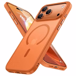 iPhone 17 Pro Orange MagSafe Skal – Stöttåligt & Trådlös Laddning