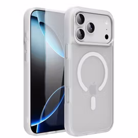 iPhone 17 Pro Max Frostat Silver MagSafe Skal – Stöttåligt & Trådlös Laddning