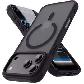 iPhone 17 Pro Matt Svart MagSafe Skal – Stöttåligt & Trådlös Laddning