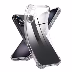 iPhone 16 Transparent Skal Extra Stöttåligt Extra Kameraskydd