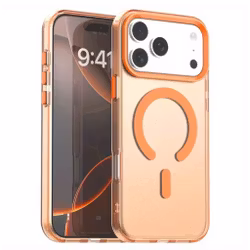 iPhone 17 Pro Orange MagSafe Skal – Stöttåligt & Trådlös Laddning