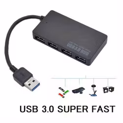 USB 3.0 Hub 4-Portar – Svart | Snabb & Smidig Expansion