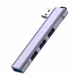 USB-C Hub 4 Portar – Sidoböjd Design i Aluminium