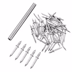 Dubbelhuvade Spikar med Adapter – 100-pack