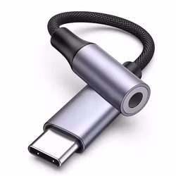 USB-C till 3,5mm Adapter med DAC – Svart