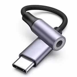 USB-C till 3,5mm Adapter med DAC – Svart