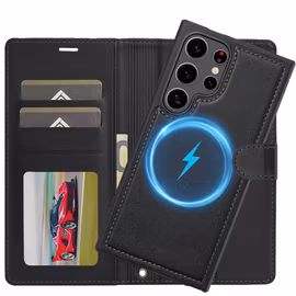 Magnetiskt Plånboksfodral Samsung S25 Ultra – med Kortplatser & RFID-skydd