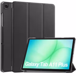 Stöttåligt Tri-Fold Fodral till Samsung Galaxy Tab A11 Plus – Svart