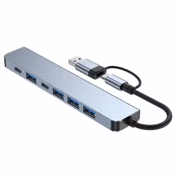 USB-C & USB-A Hubb 7-i-1 – 7 Portar USB 3.0